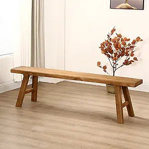 Farmhouse Indoor Wooden Living room Dining Bench