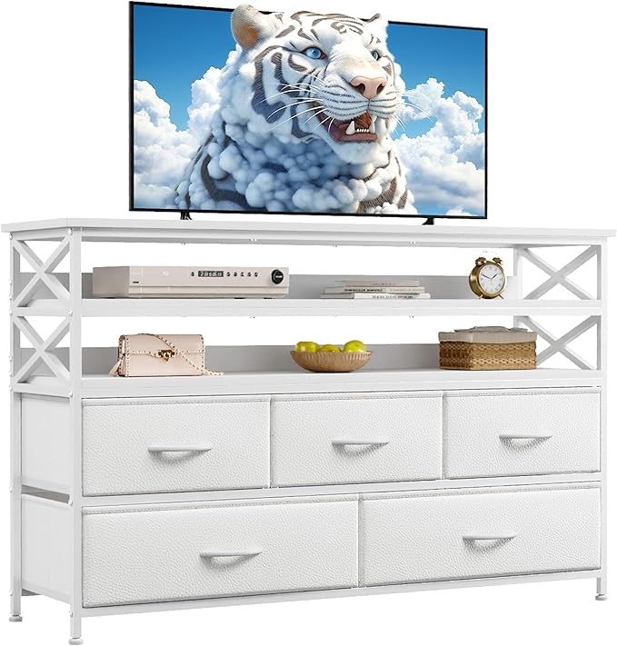 Dresser TV Stand up to 55 Inch for Bedroom Entertainment Center
