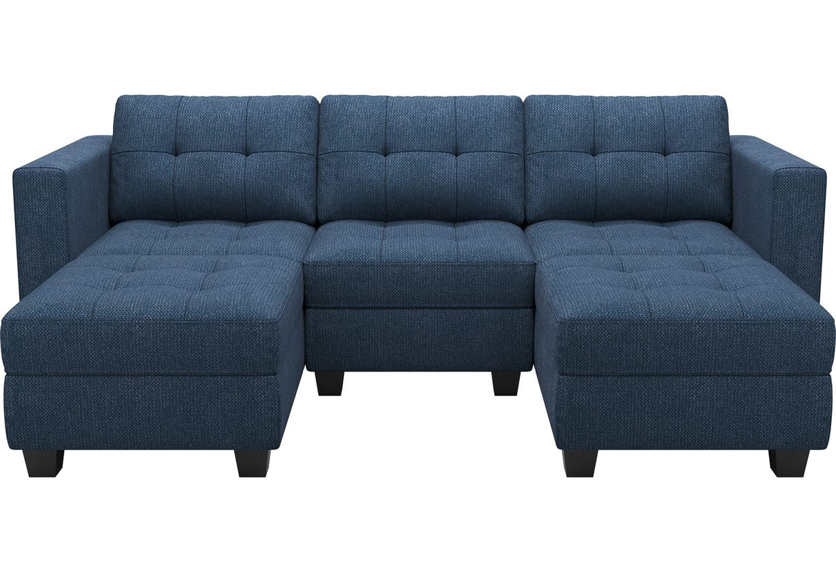 Modular Sectional Sofa Couch with Double Chaises U Shaped Sectional Sofa