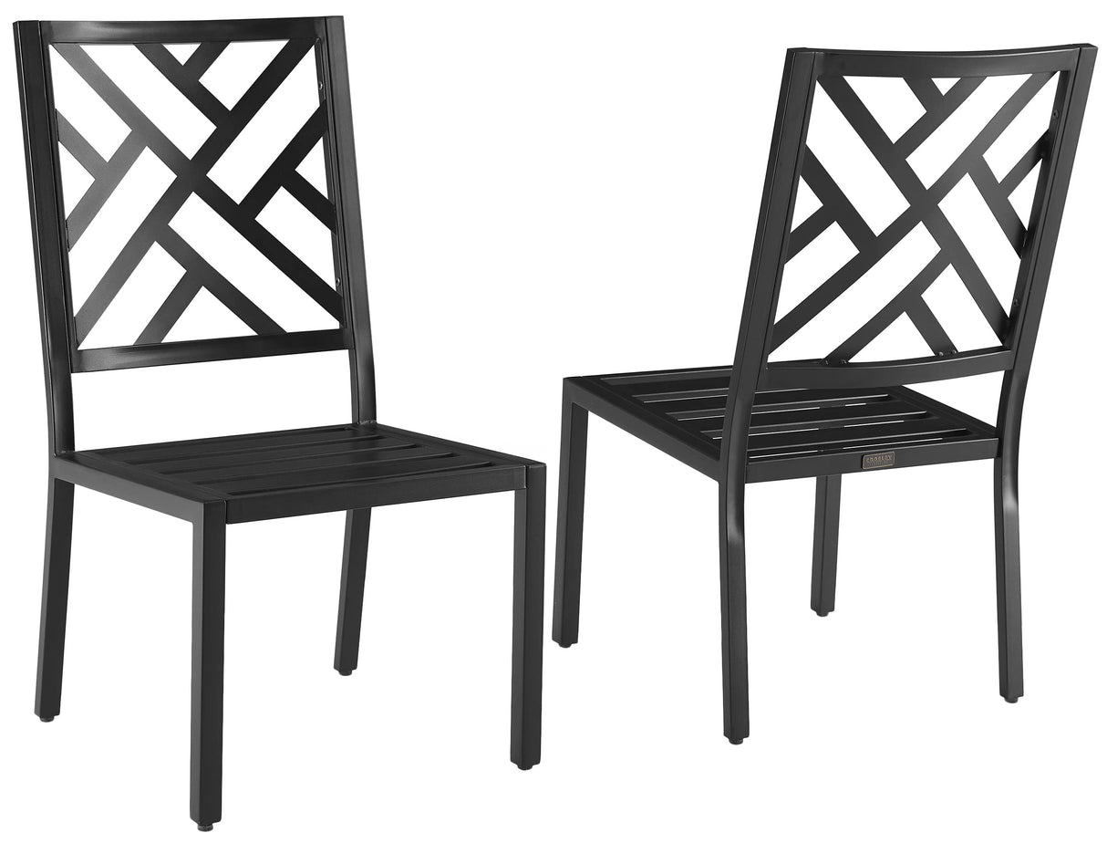 Locke 2-Piece Outdoor Chair Set, Dining Patio Chairs for Deck, Backyard