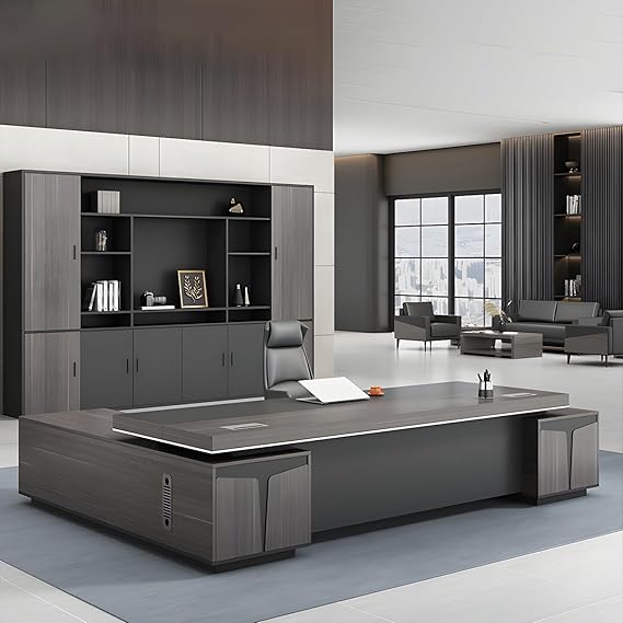 Executive L-Shaped Workstation – Modern Office Desk with Storage