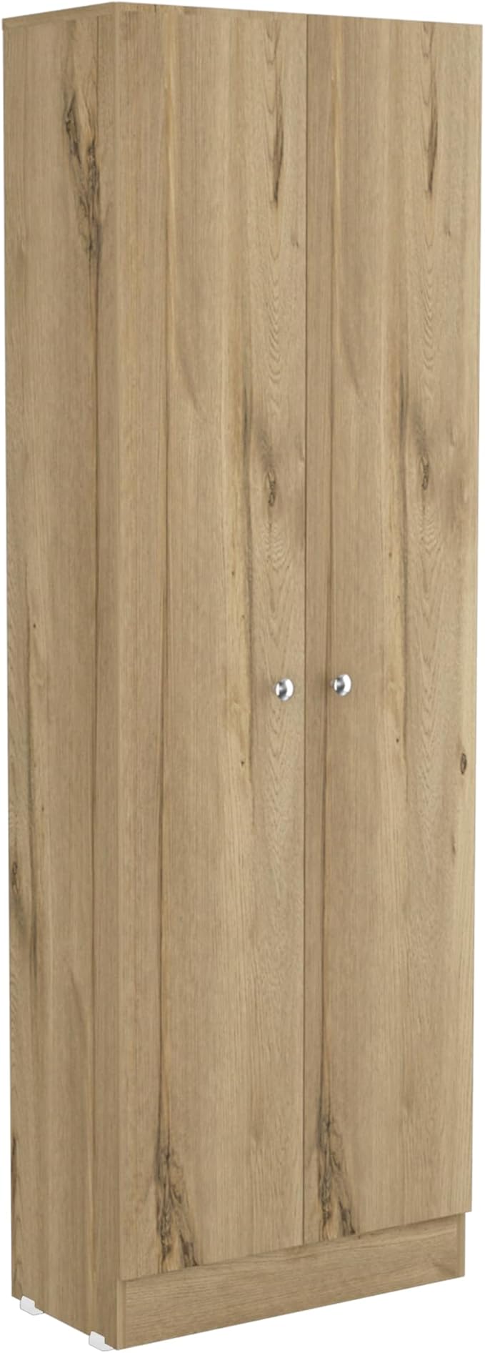 Pantry Cabinet, Five Shelves, Double Door Cabinet -White