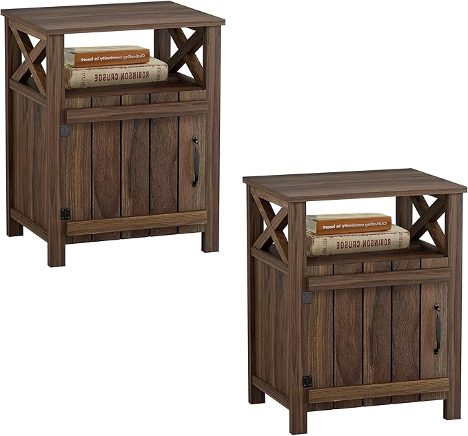 Farmhouse Nightstand Set