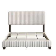 Queen Size Upholstered Platform Bed for Bedroom, No Box Spring Needed