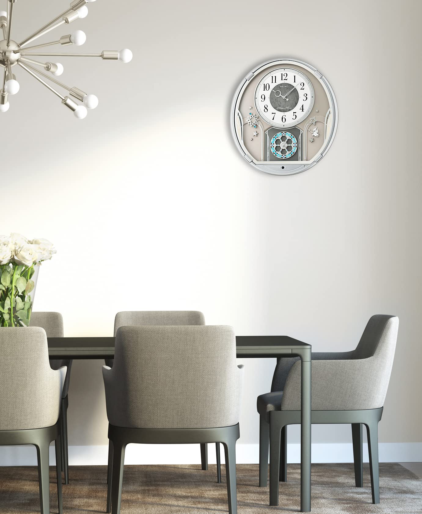 Melodies in Motion Wall, Shooting Stars Clock, Brown