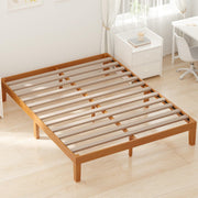 Full Size Wood Bed Frame, 12in Wooden Platform Bed Frame Mattress Foundation