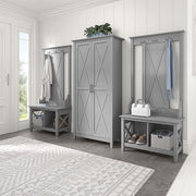Key West Tall Storage Cabinet with Doors in Cape Cod Gray