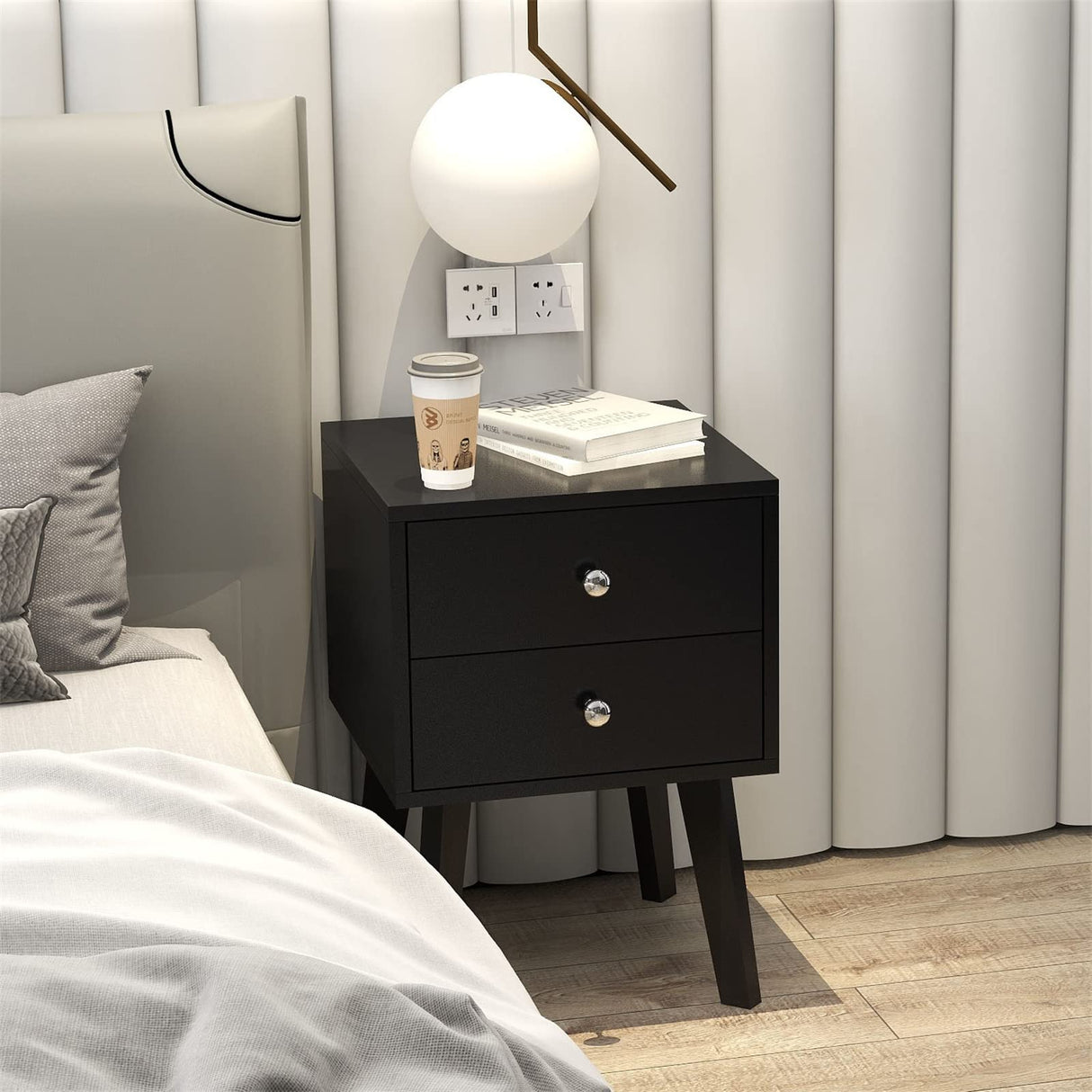 Nightstand, Modern Table, Night End Side Stand Bed Table