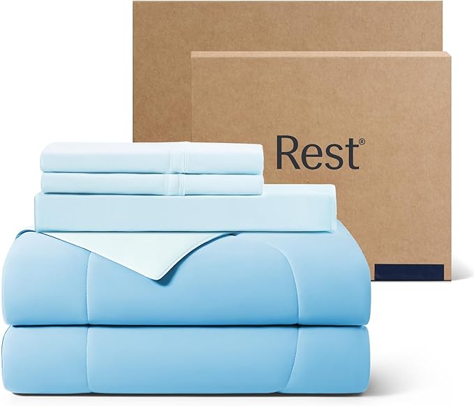 Evercool®+ Cooling Comforter Set, TwinXL, Arctic White, 4pcs with Cooling Blanket