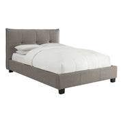 Modus Furniture Solid Wood Upholstered Platform Bed, King, Adona - Dolphin Linen