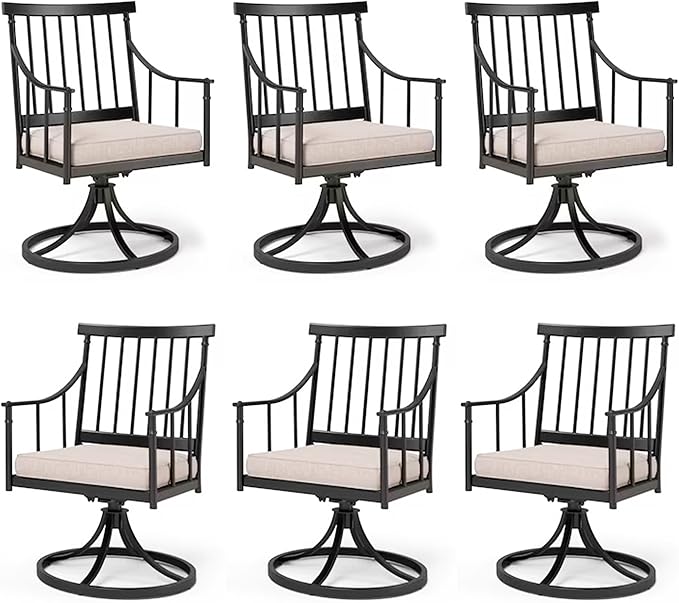Swivel Chairs Set of 2 Patio Dining Rocker Chair with Cushion Rocking Patio Furniture
