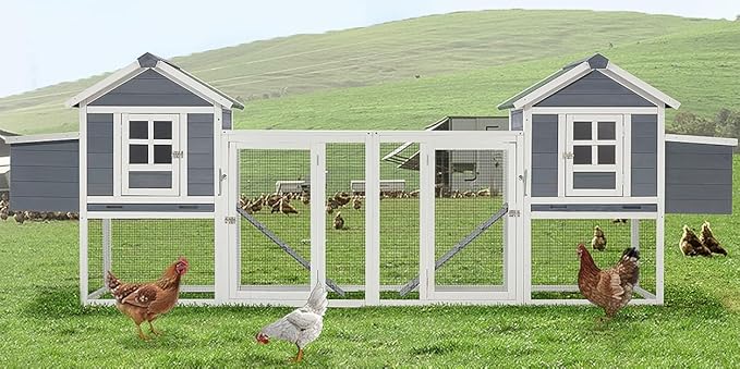 NestHaven Wooden Chicken Coop with Nesting Boxes & Pull-Out Trays