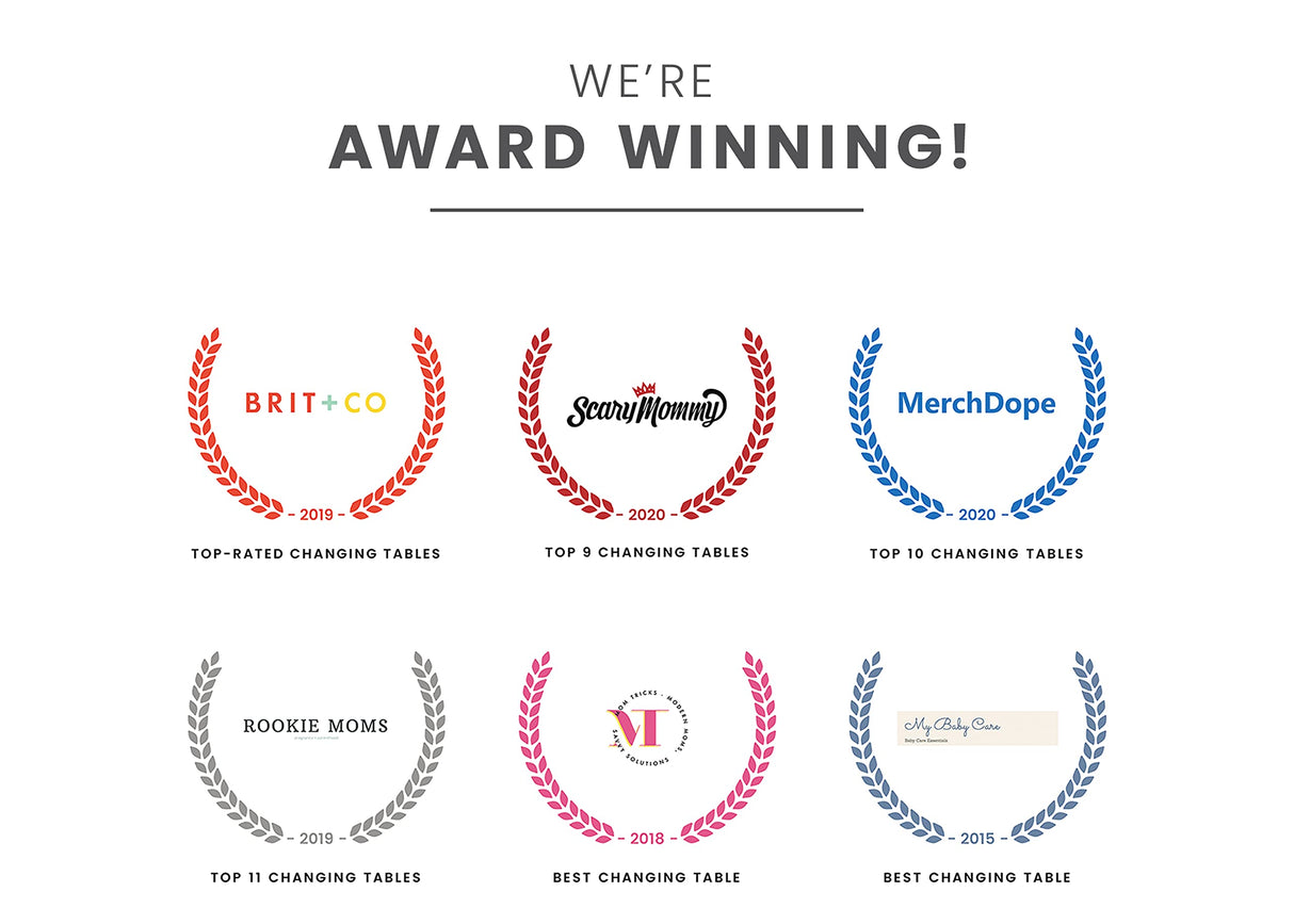 Eclipse Changing Table with Changing Pad, White