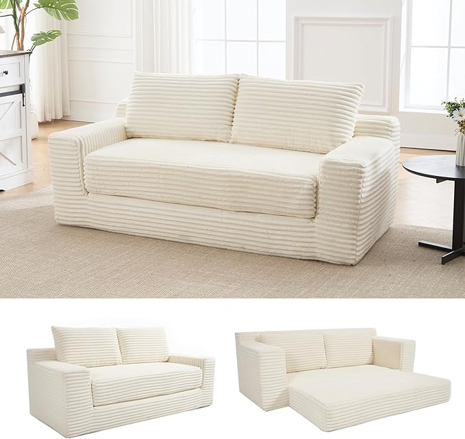 70.78" Loveseat Sofa, Modern Small Corduroy Couch Comfy Deep Seat for Living Room