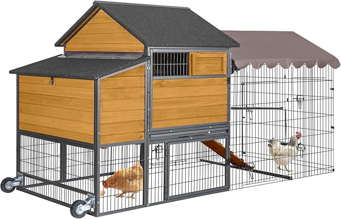 FlexiRun 22ft² Chicken Enclosure – Expandable Outdoor Poultry Run with Weather Tarp