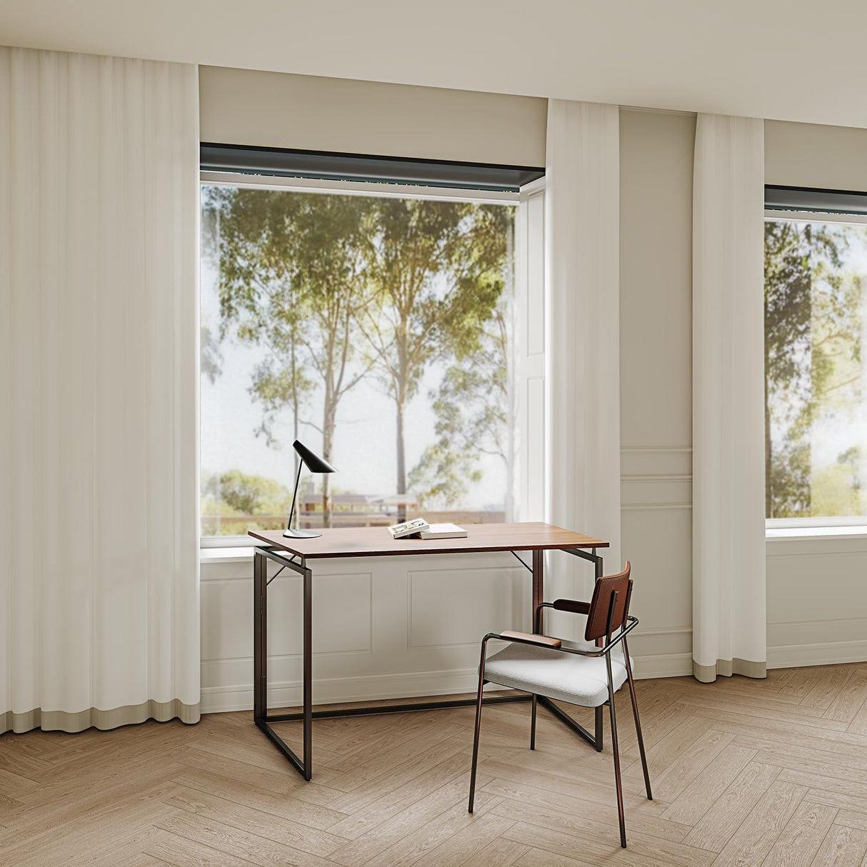 alawooder Folding Desk 30 Inch - Small Foldable Desk for Small Space Minimalist