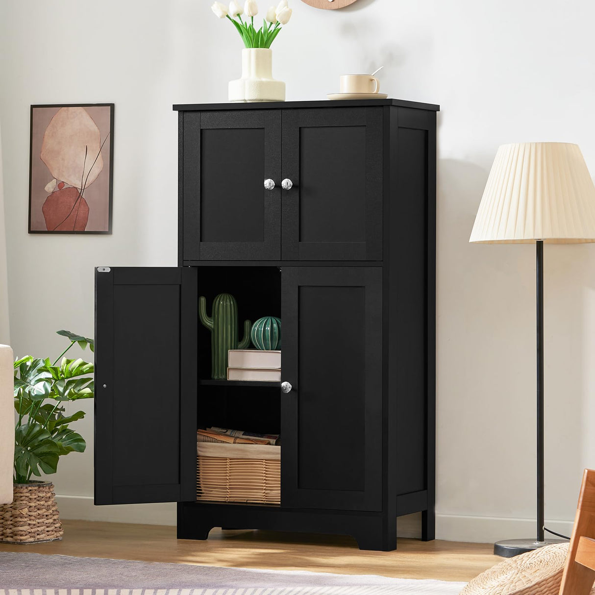 Bathroom Cabinet, Storage Cabinet with Adjustable Shelves