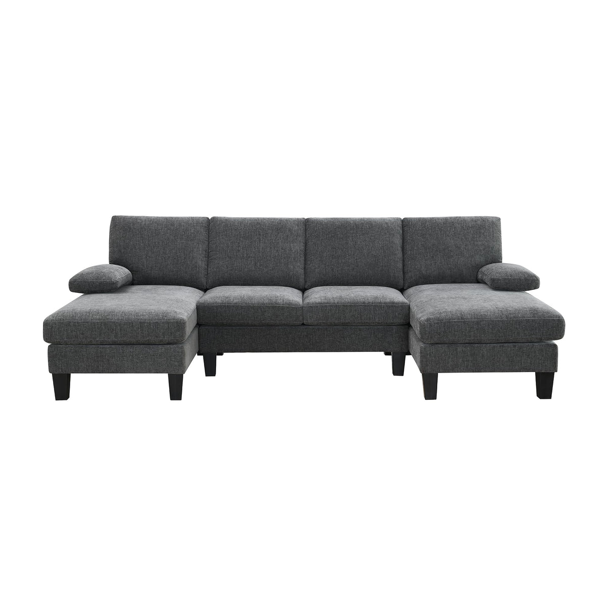 U-Shape Convertible Sectional Sofa Couch 4 Seat Sofa Set for Living Room