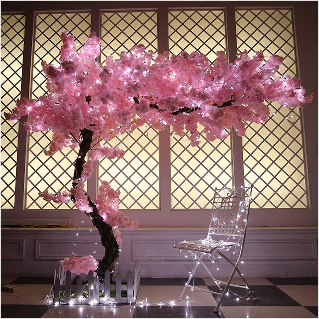 Cherry Blossom Trees with Lights Pink Artificial Flowers Handmade Fake Cherry Blossom