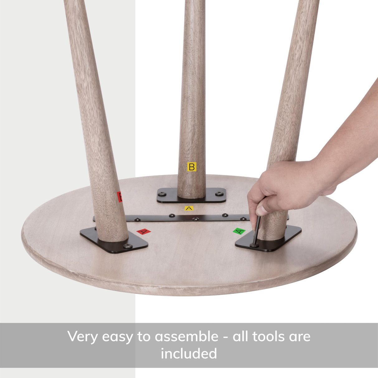 MH London Side Table - Konak End Table. Exclusively Designed Hand-Crafted Small Nightstand. Solid Wood Round End Table. Contemporary Accent Table for Bedrooms, Living Rooms and Home Office