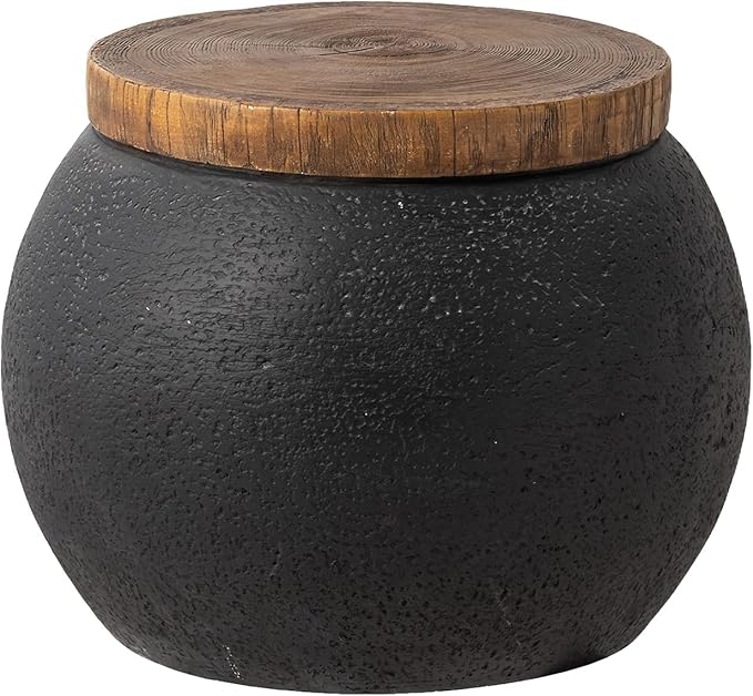 Outdoor Accent Table, 13" W Hourglass Shaped Outdoor Side Table for Patio