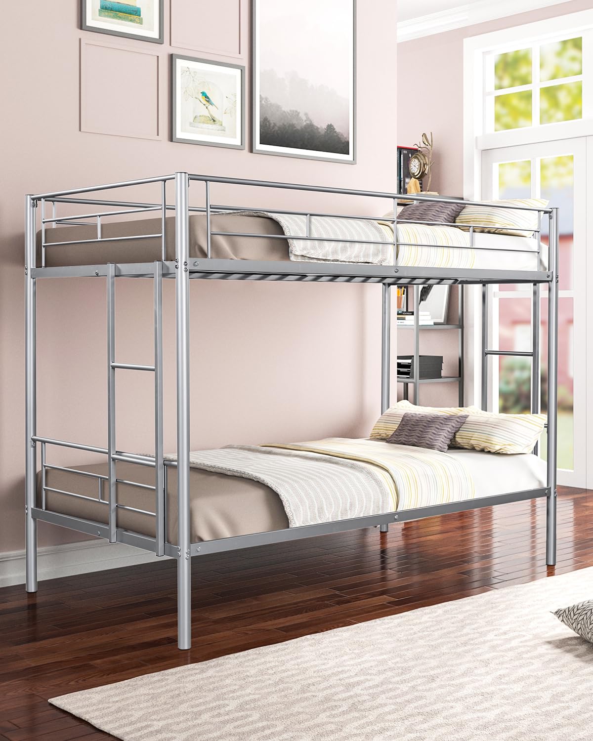 Twin-Over-Twin Metal Bunk Bed - Heavy Duty Bunk Bed