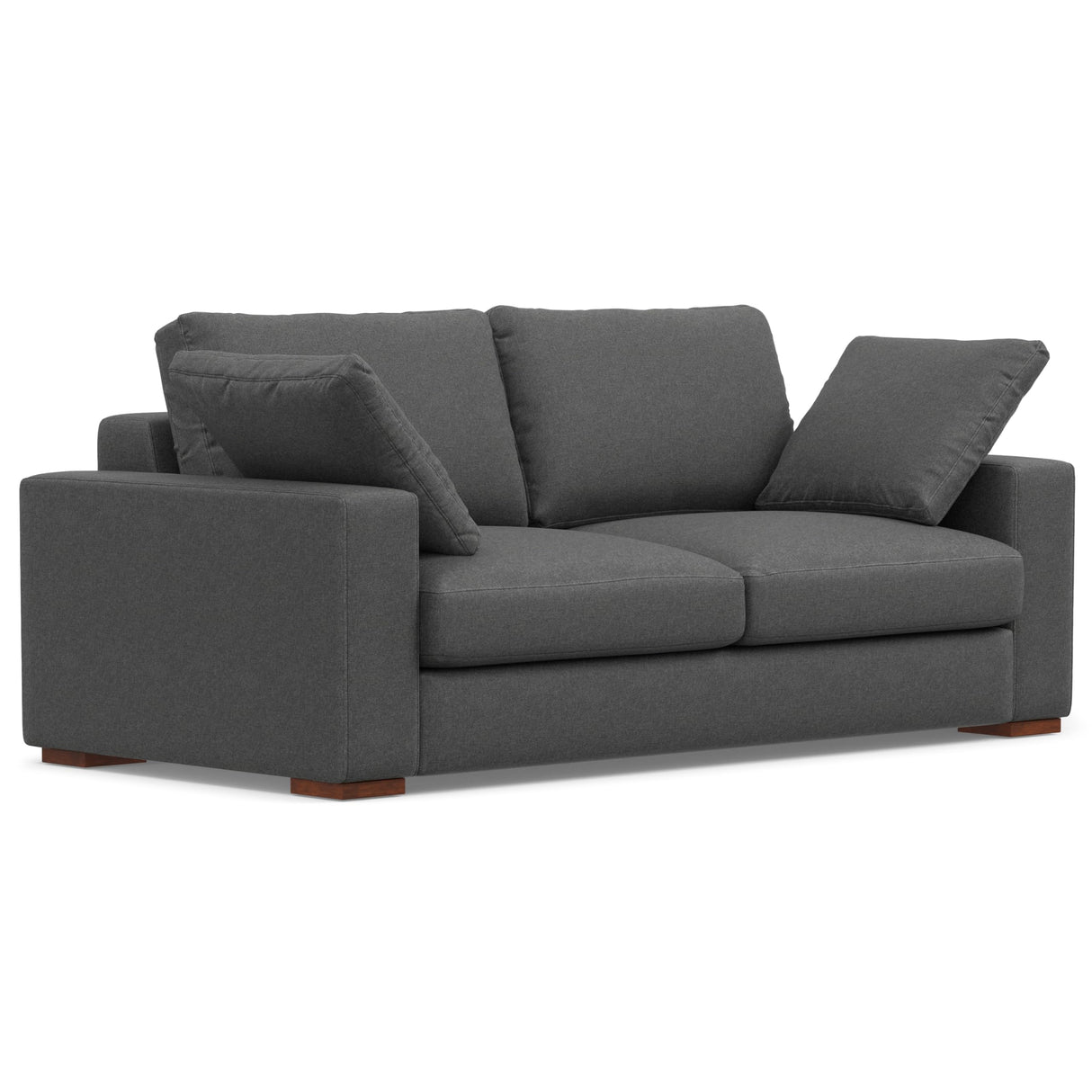 Charlie Sofa in 100% Recycled Polyester Tightly Woven Performance Fabric, Pebble Grey,