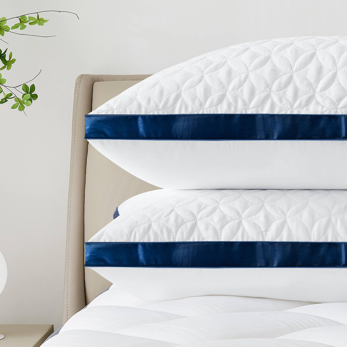 Pillows Queen Size Set of 2, Cooling Pillow Hotel Luxury Queen Bed Pillows 2 Pack for Back