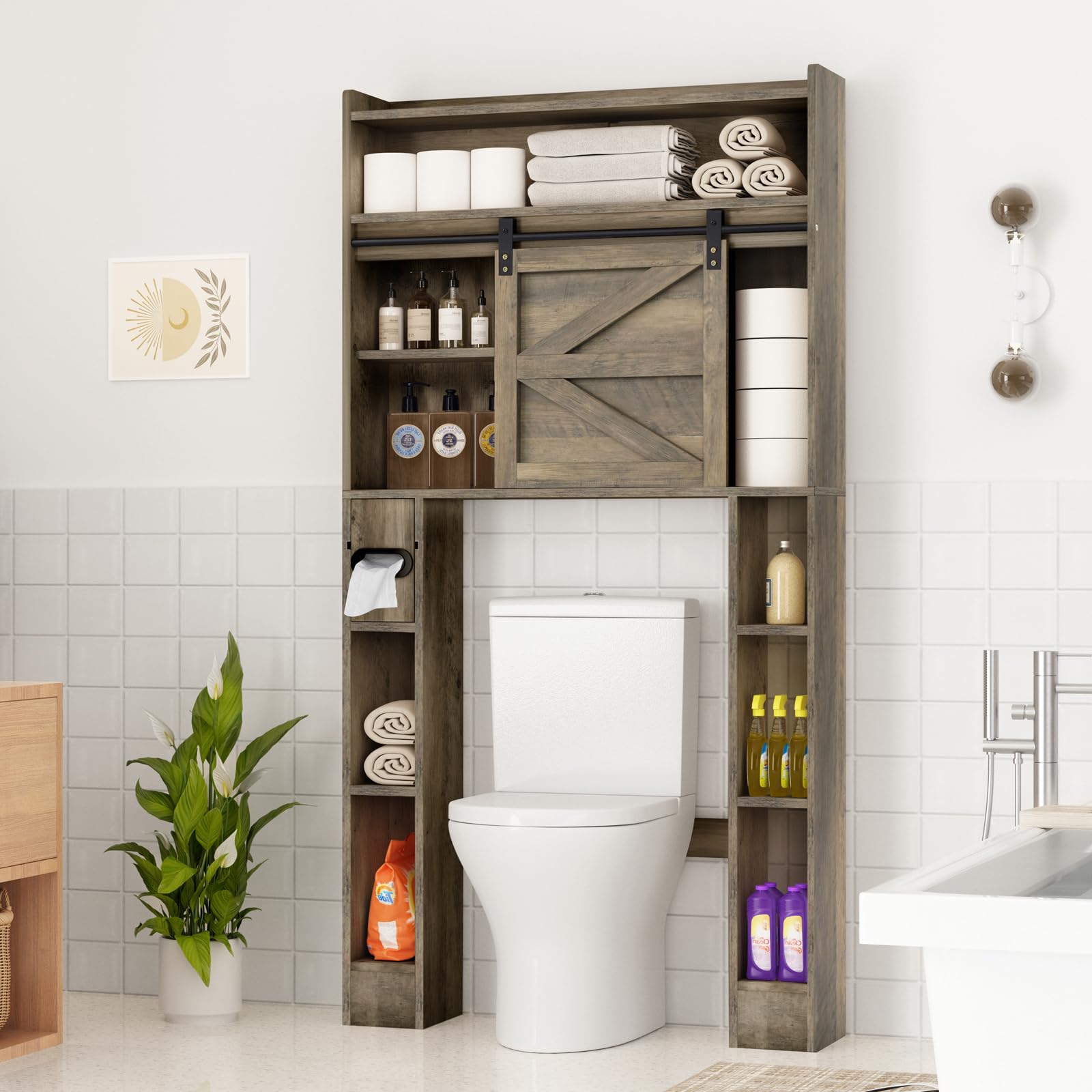 Over The Toilet Storage Cabinet, Over The Toilet Rack for Bathroom, Over Toilet Storage