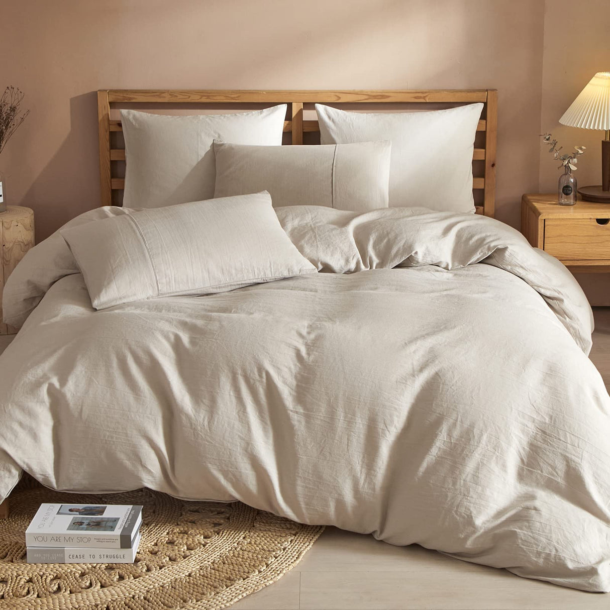 100% Linen Duvet Cover King - Super Soft French Linen Comforter Cover Breathable