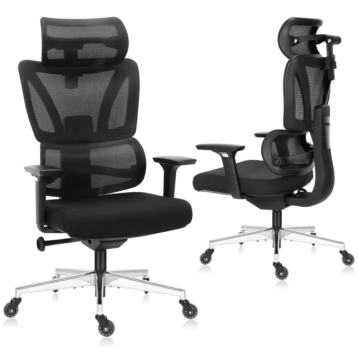 C19 Ergonomic Mesh Office Chair with Adjustable Height Lumbar Support,3D Armrest