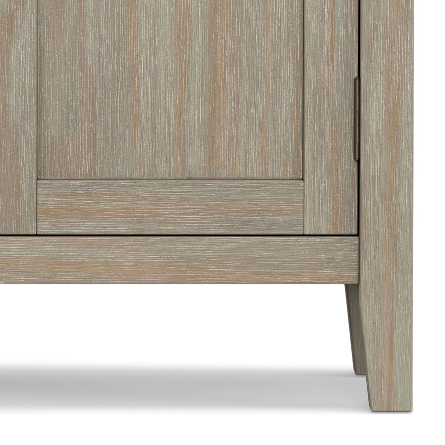 Redmond SOLID WOOD 32 inch Wide Transitional Low Storage Cabinet in Distressed Grey