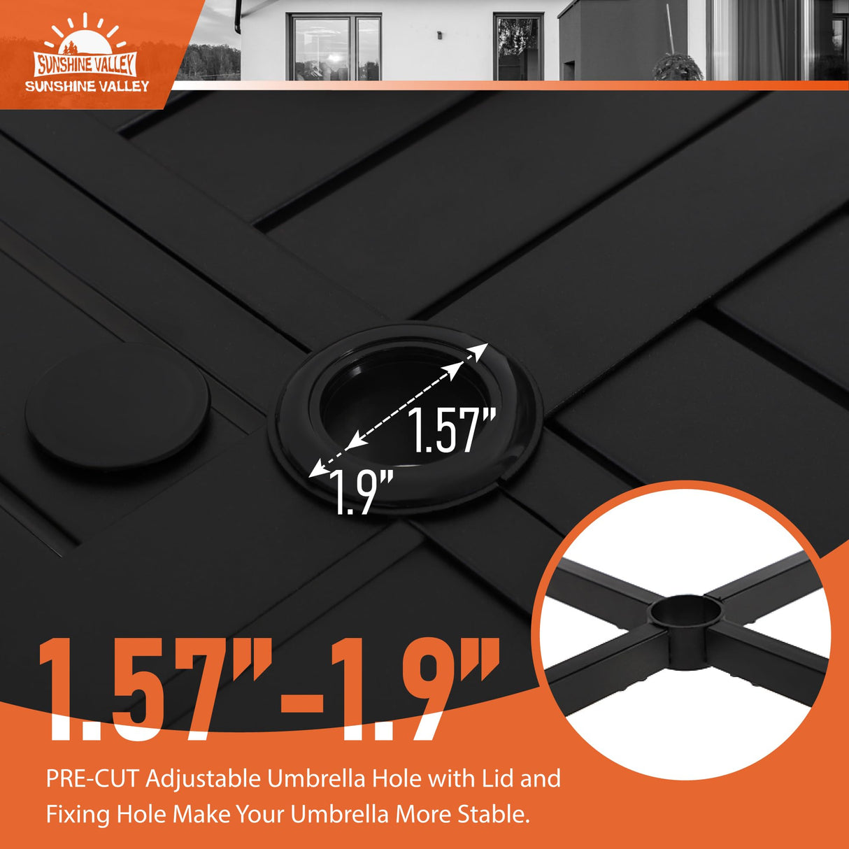 5 Pieces Patio Dining Set for 4, Wicker Outdoor Dining Set with Round Patio Table