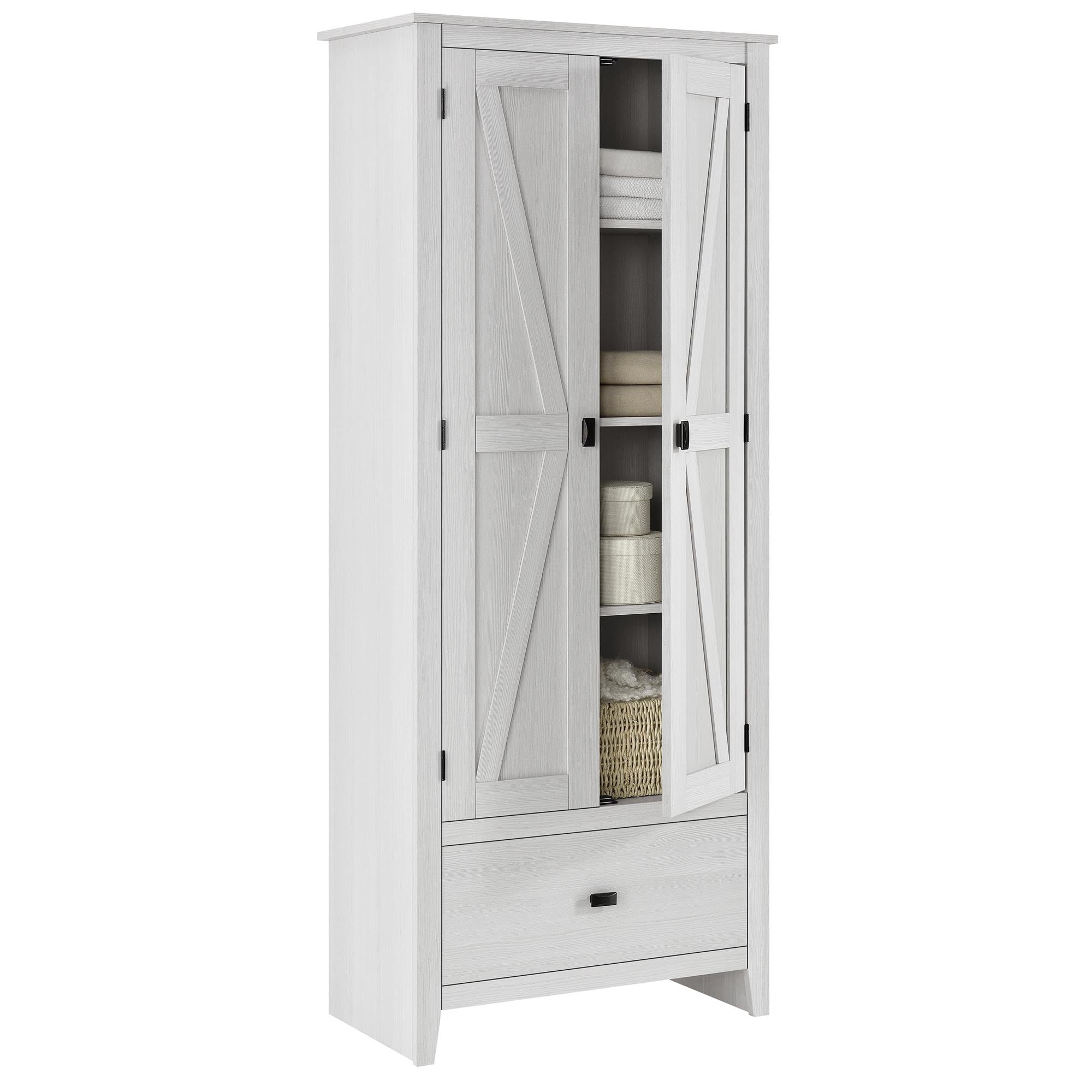 30" Wide Storage Cabinet, Ivory Pine