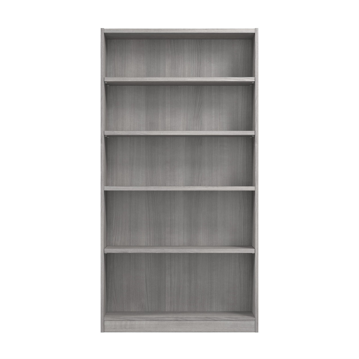 Bush Furniture Universal Tall 5 Shelf Bookcase in Platinum Gray, Vertical Storage and Display Bookshelf for Home Office or Living Room Organization
