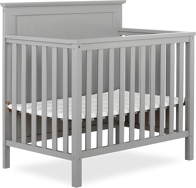 Ava 4-in-1 Convertible Mini Crib in Olive, Greenguard Gold Certified, Non-Toxic Finish