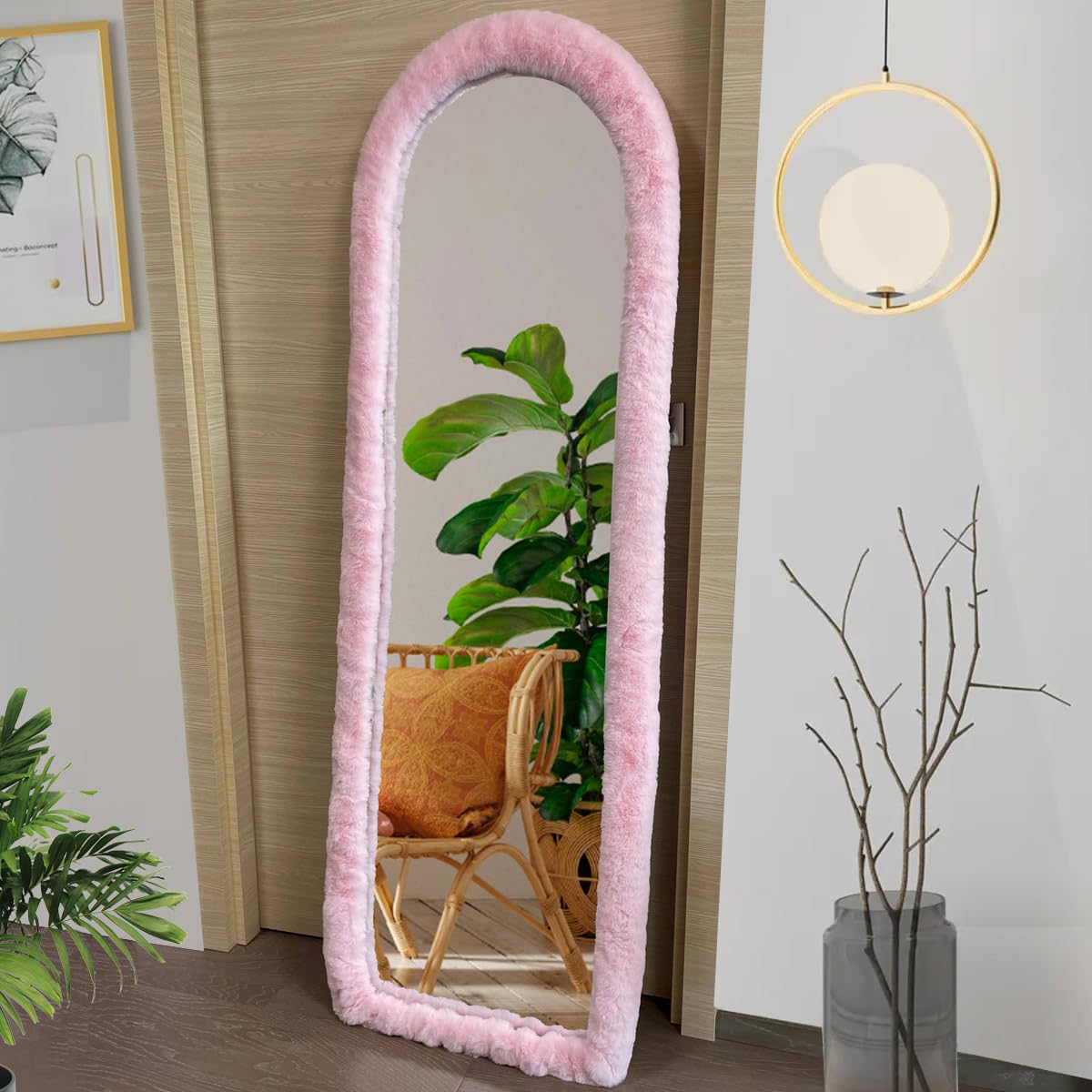 Full Length Mirror Cover Universal Ultra Soft Non-Slip Cover Free Standing Full Body Mirror