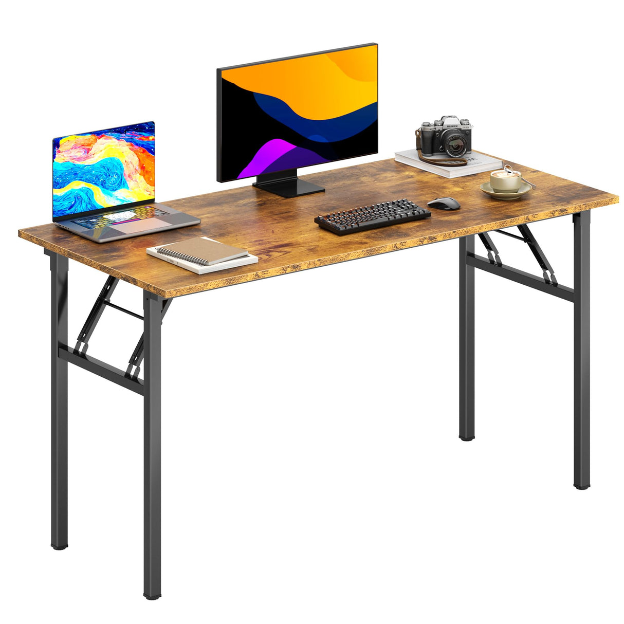 Folding Desk Computer Desk 47inches Large No Install Needed Folding Table Workstation