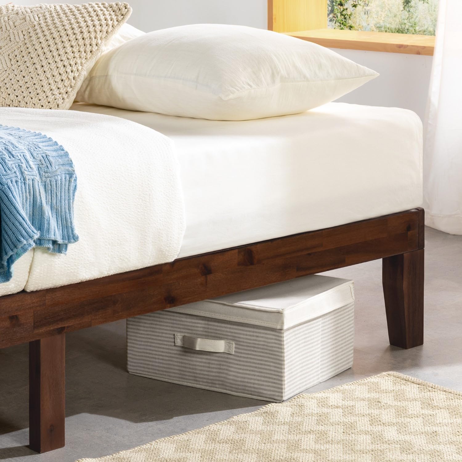 Naturalista Classic - 12 Inch Solid Wood Platform Bed with Wooden Slats