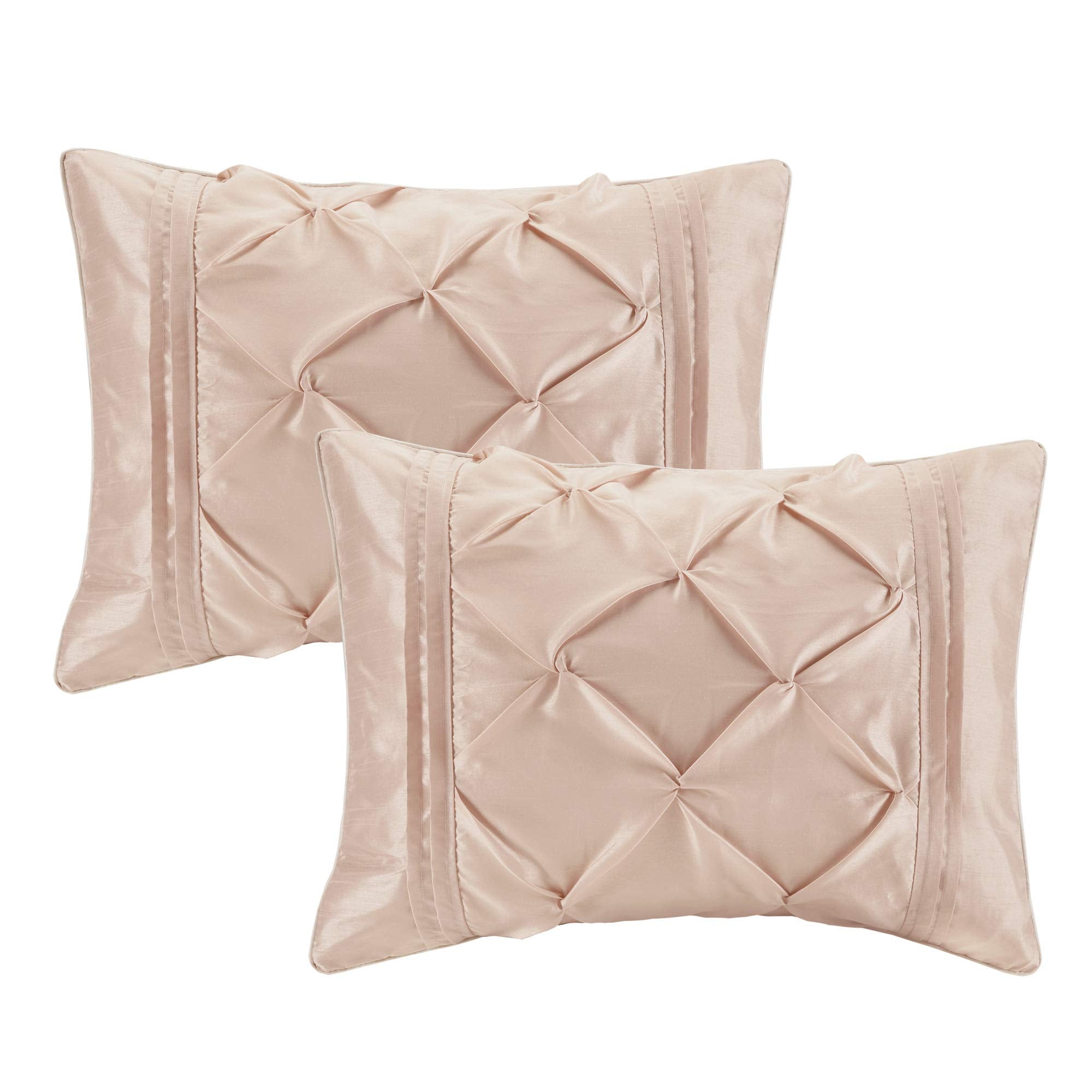 Essentials Room in a Bag Faux Silk Comforter Set-Luxe Diamond Tufting