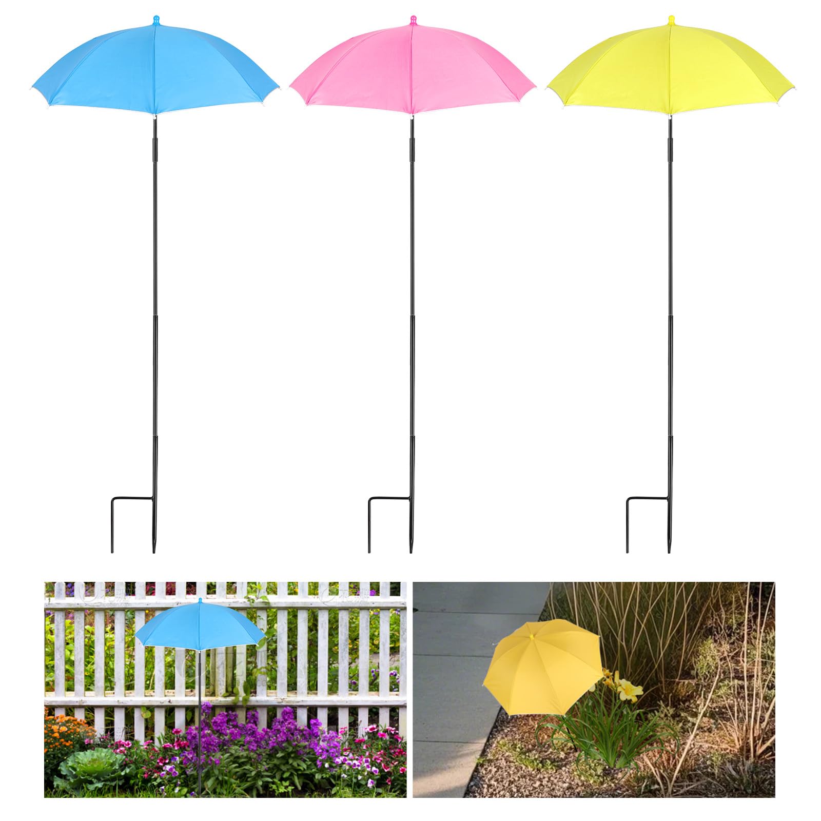3Pcs Plant Umbrellas for Outdoor Plants,Garden Umbrella Shade for Potted Plants
