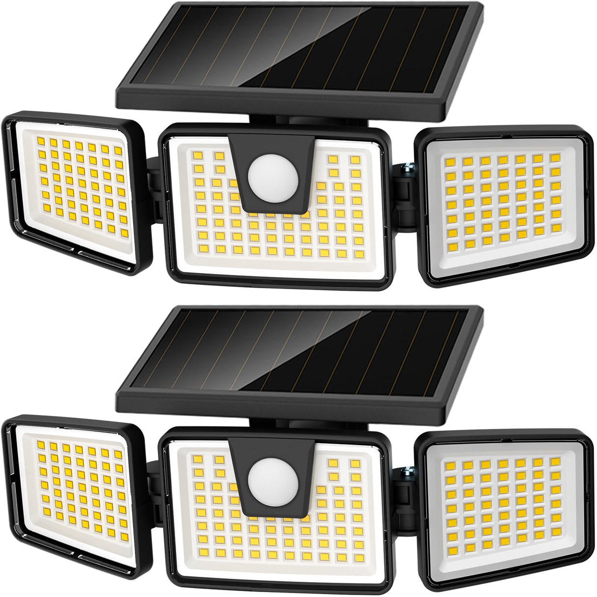 Solar Lights Outdoor, 2 Pack LED High Brightness Cordless Solar Motion Sensor Lights