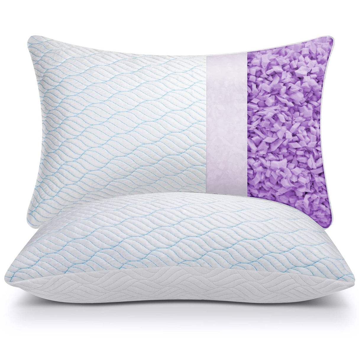 Cooling Pillows Queen Size Set of 2, Memory Foam Pillows