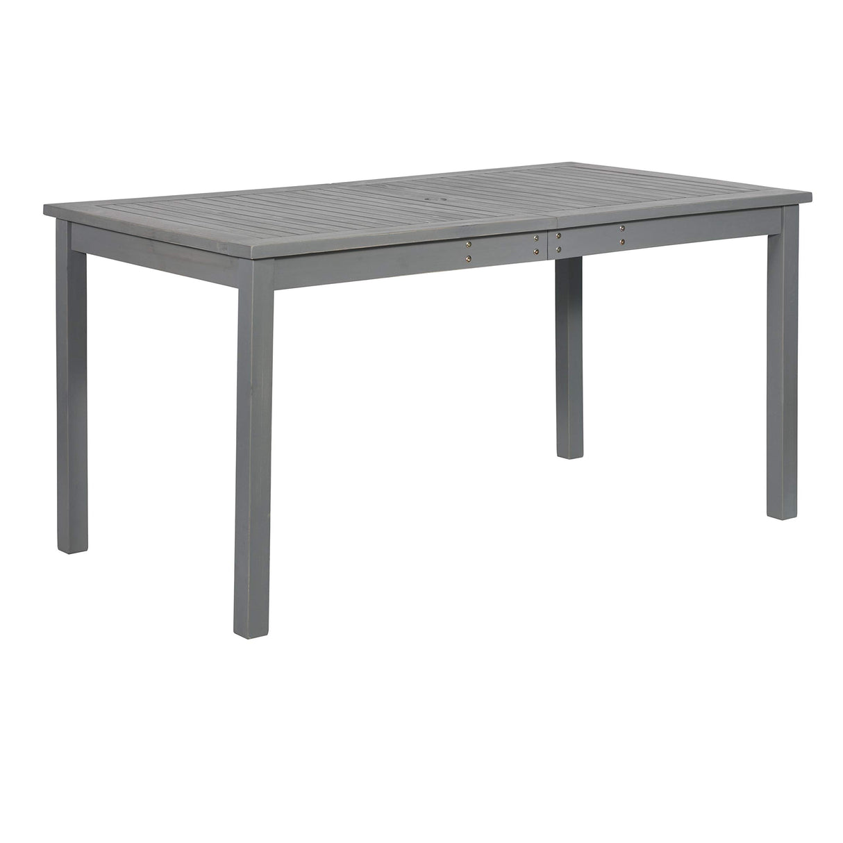 Contemporary Acacia Wood Outdoor Dining Table - Grey Wash, 60" Length