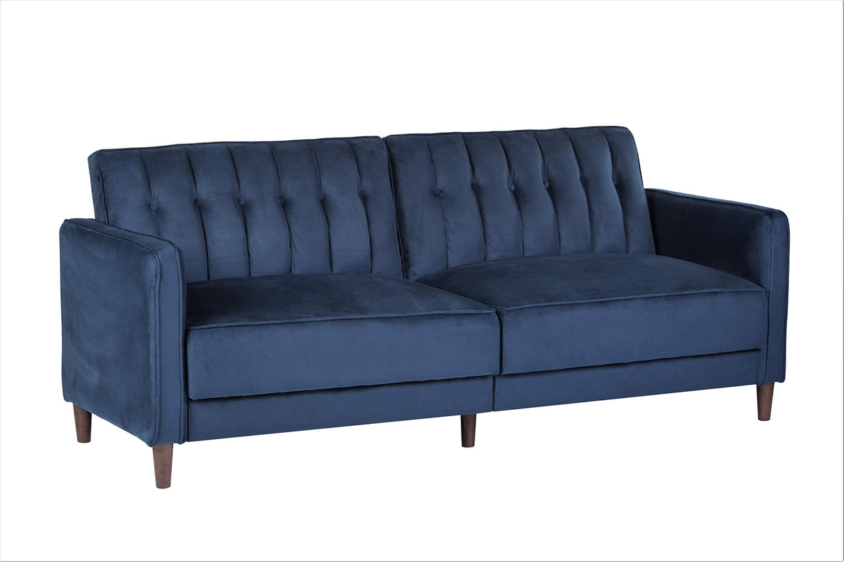 Direct Anastasia Mid Century Modern Velvet Uphostered Tufted Convertible Sleeper Sofa
