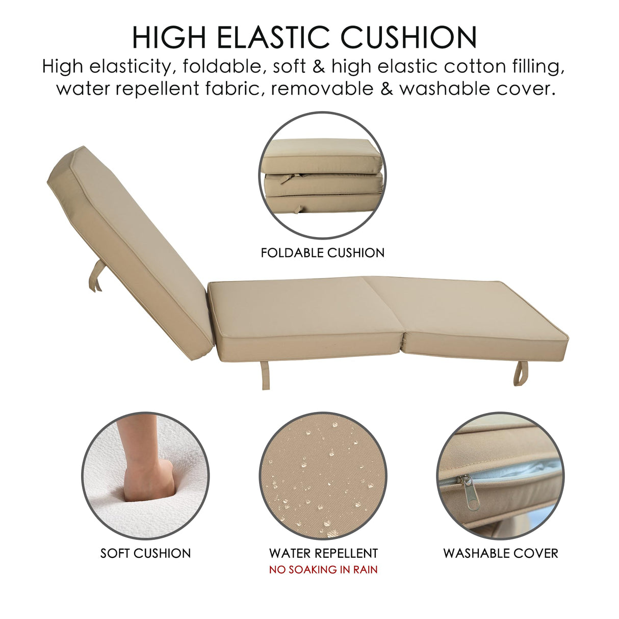 Maya Chaise Lounge - Outdoor Patio Recliner Chair, Comfortable Patio Lounge Chair