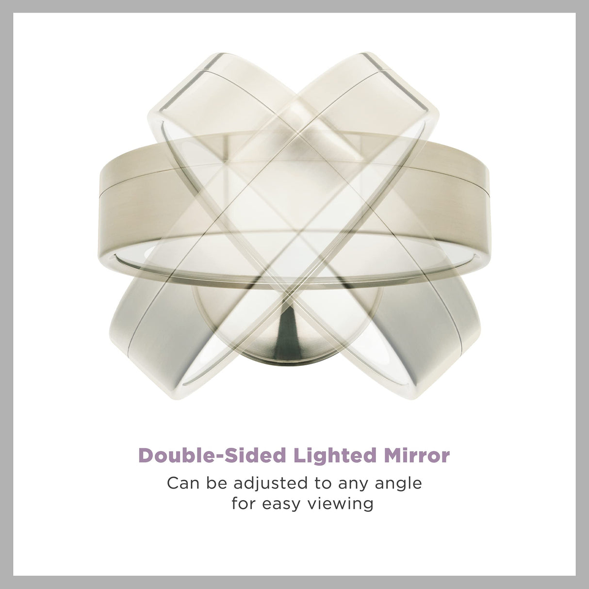 Reflections Double-Sided LED Lighted Tabletop Mount Vanity Makeup Mirror