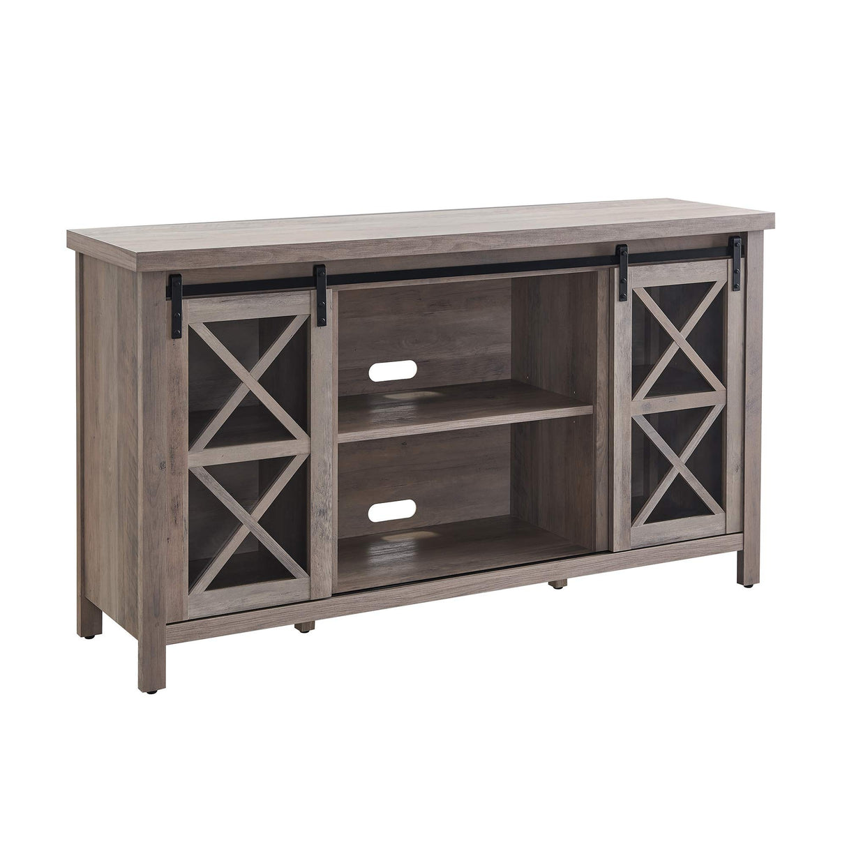 Clementine Rectangular TV Stand for TV's up to 65" in Gray Oak