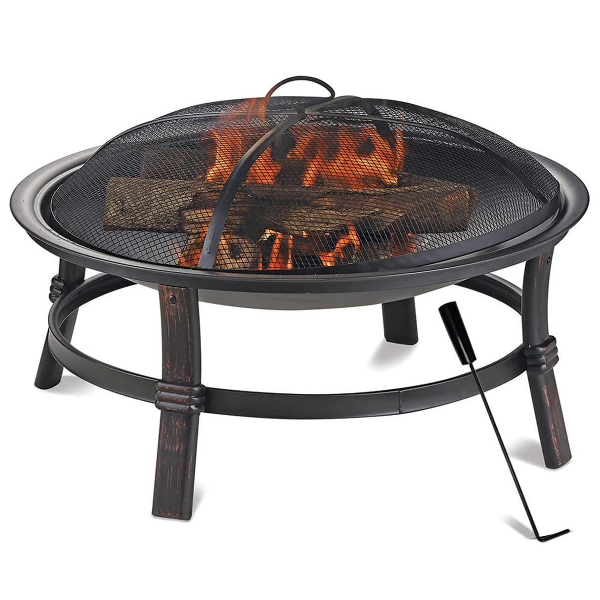 WAD15121MT Brushed Copper Wood Burning Outdoor Firebowl