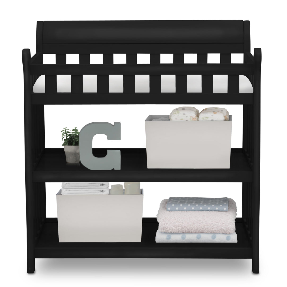 Eclipse Changing Table, Ebony Black